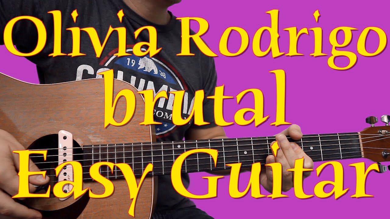 Olivia Rodrigo - brutal - Guitar Lesson - 1 Finger Method
