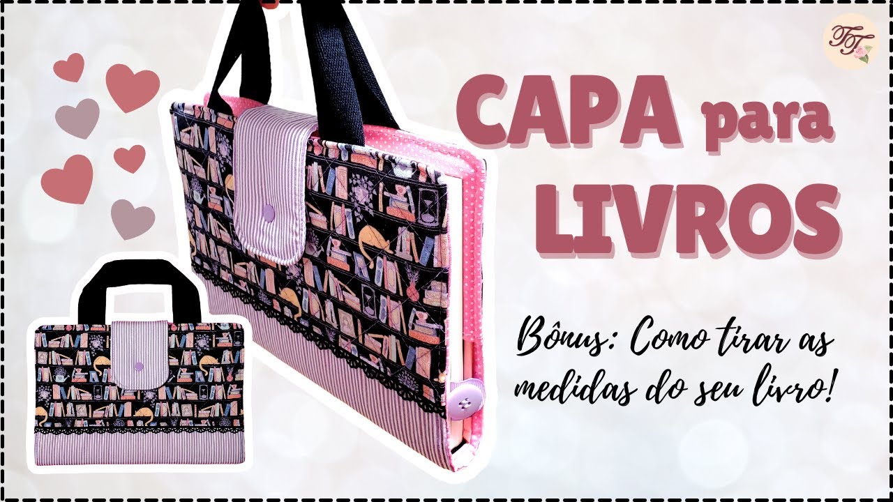 Capa para Livro, Bíblia ou Vade Mecum | Tutorial de Costura passo a passo