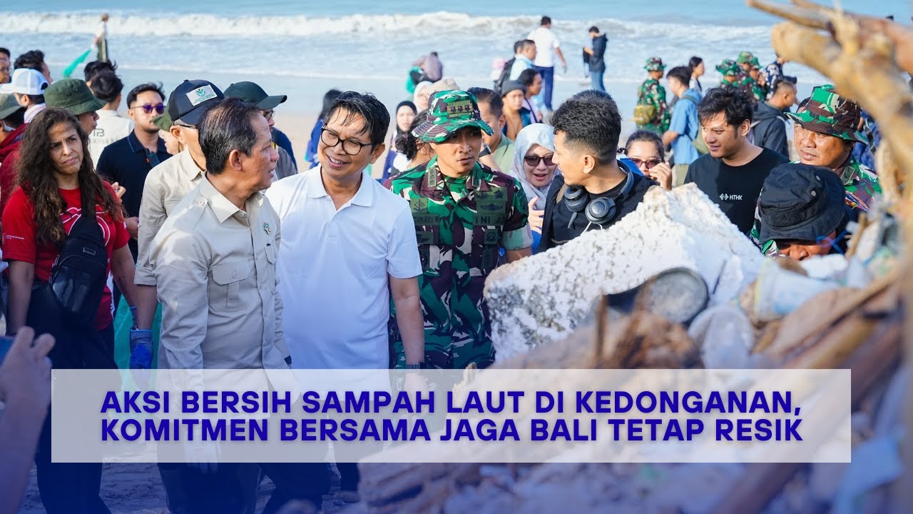 Aksi Bersih Sampah Laut di Kedonganan, Komitmen Bersama Jaga Bali Tetap Resik