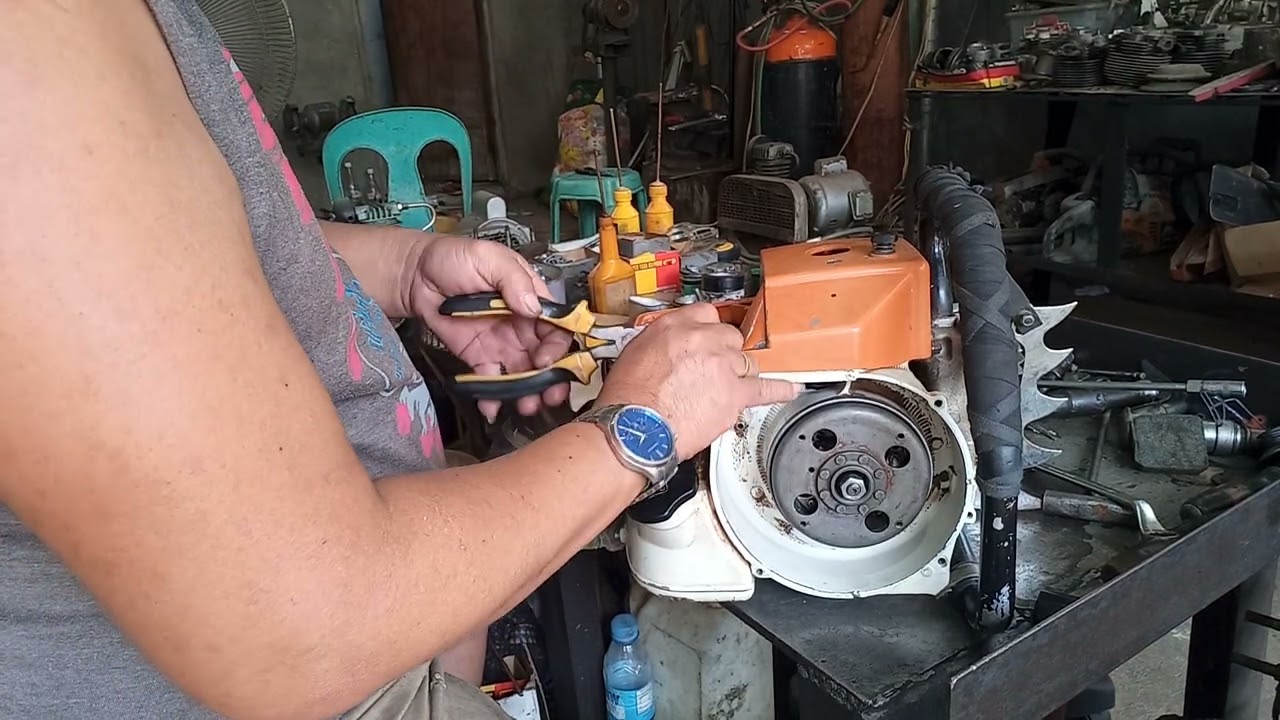 Chainsaw repair :Model 070 walang pwersa(no force)at nag babackfire(backfire)