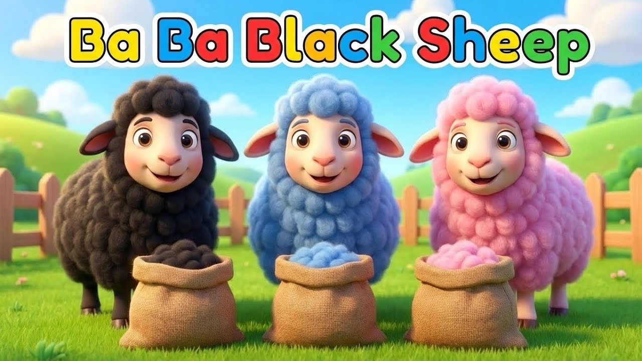 Baa Baa Black Sheep Colors Song | Nursery Rhymes for Kids | Kids Funday