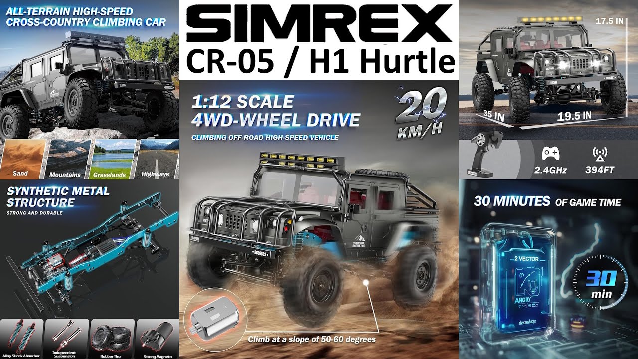Simrex H1 Hurtle RC Truck CR-05 Review 🚙 Best Budget RC Truck for All Terrains!
