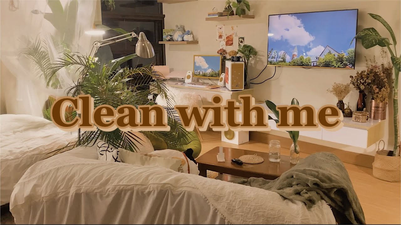 Clean with me | Jungle Bedroom 🌱🌿 | Cozy and Earthy Aesthetic