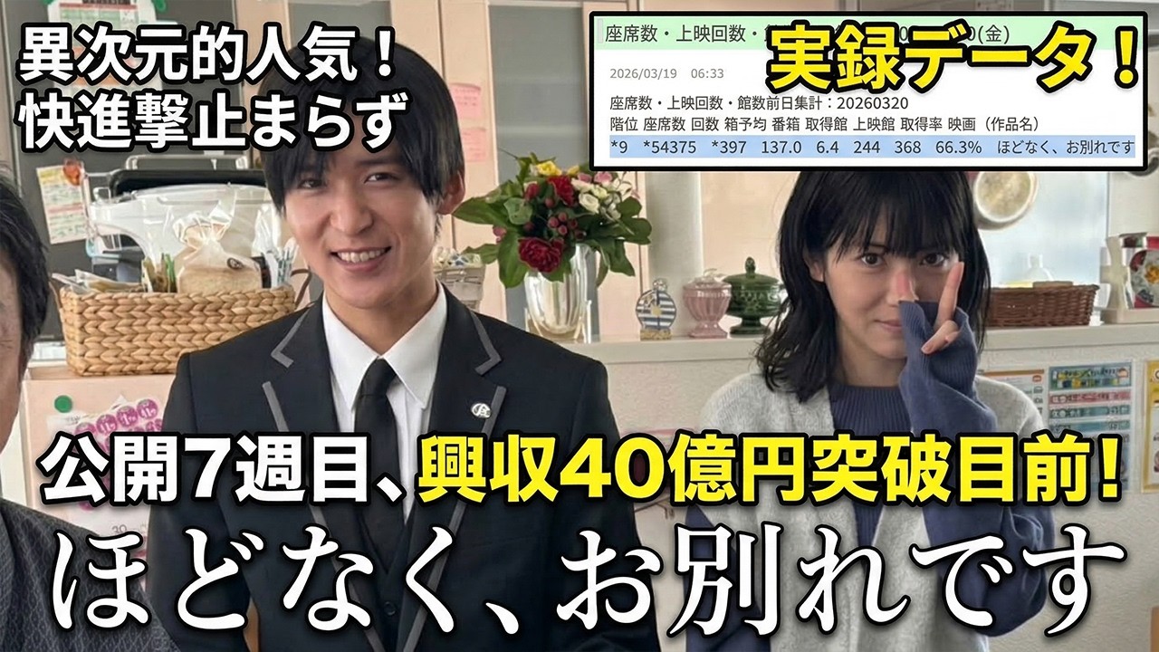 目黒蓮（Snow Man）×浜辺美波『ほどなく、お別れです』快進撃止まらず！公開7週目で興収40億円突破目前、異次元的人気が日本を涙と感動の渦に巻き込む舞台裏を徹底解剖！ - 9SnowTV