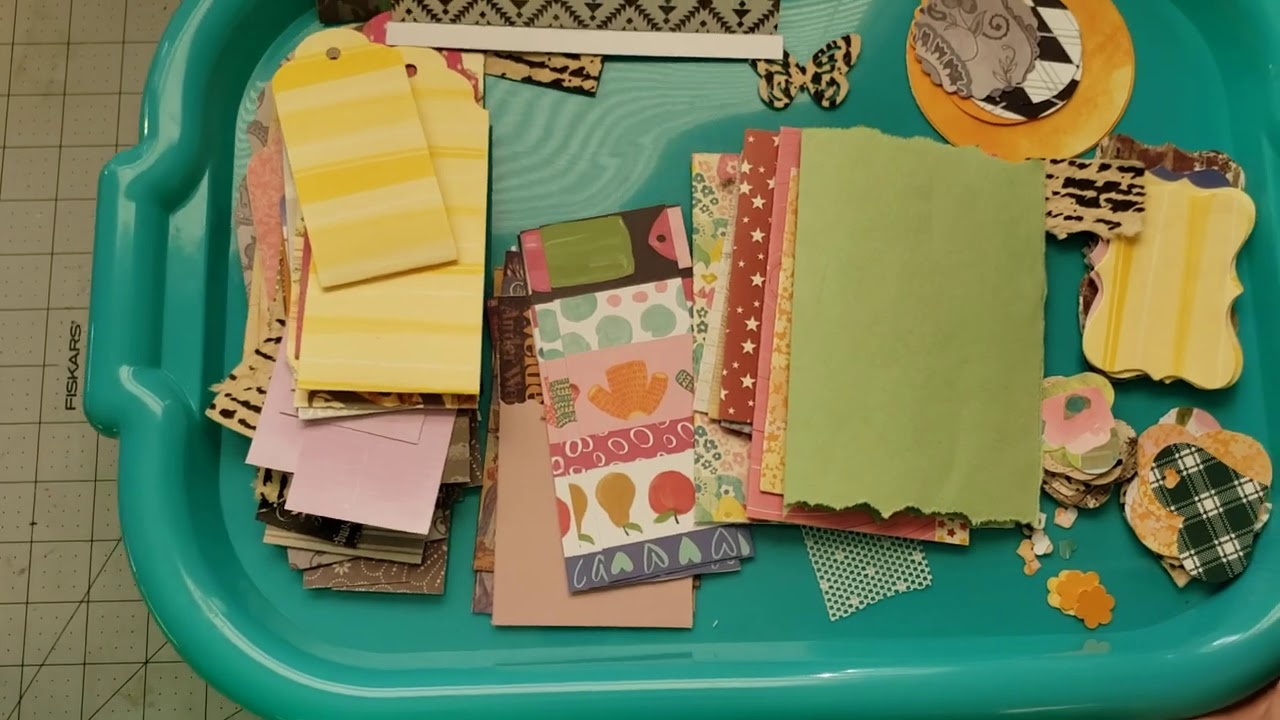 Craft with me! scrap busters 1; How I process through my scrap paper box