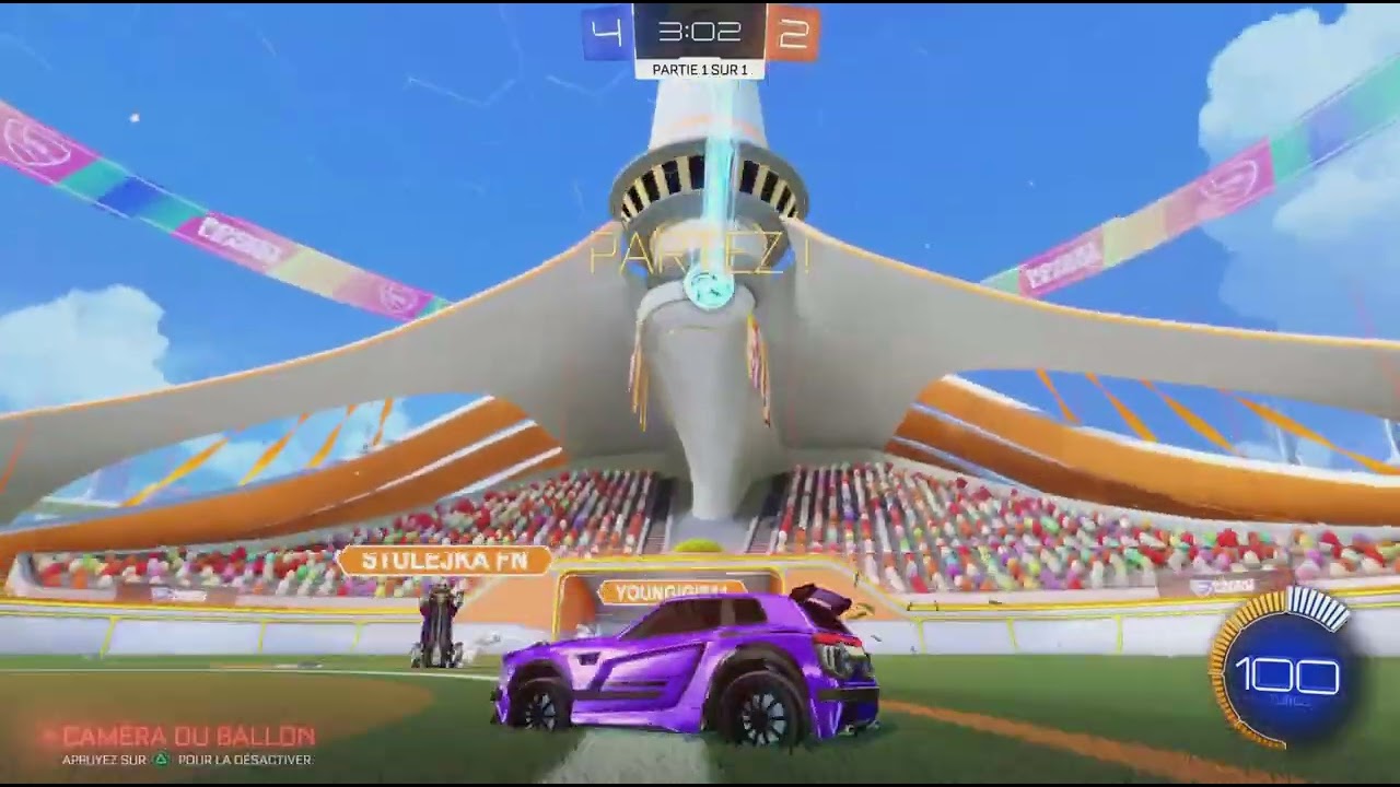 Roket league avec mon pot