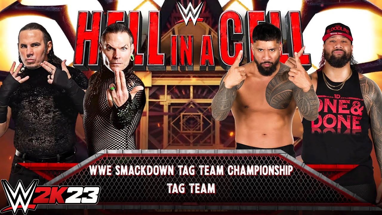 WWE 2K23 - Jeff Hardy & Matt Hardy Vs Jey and Jimmy Uso | Tag Team Championship Match PS5 [4K]