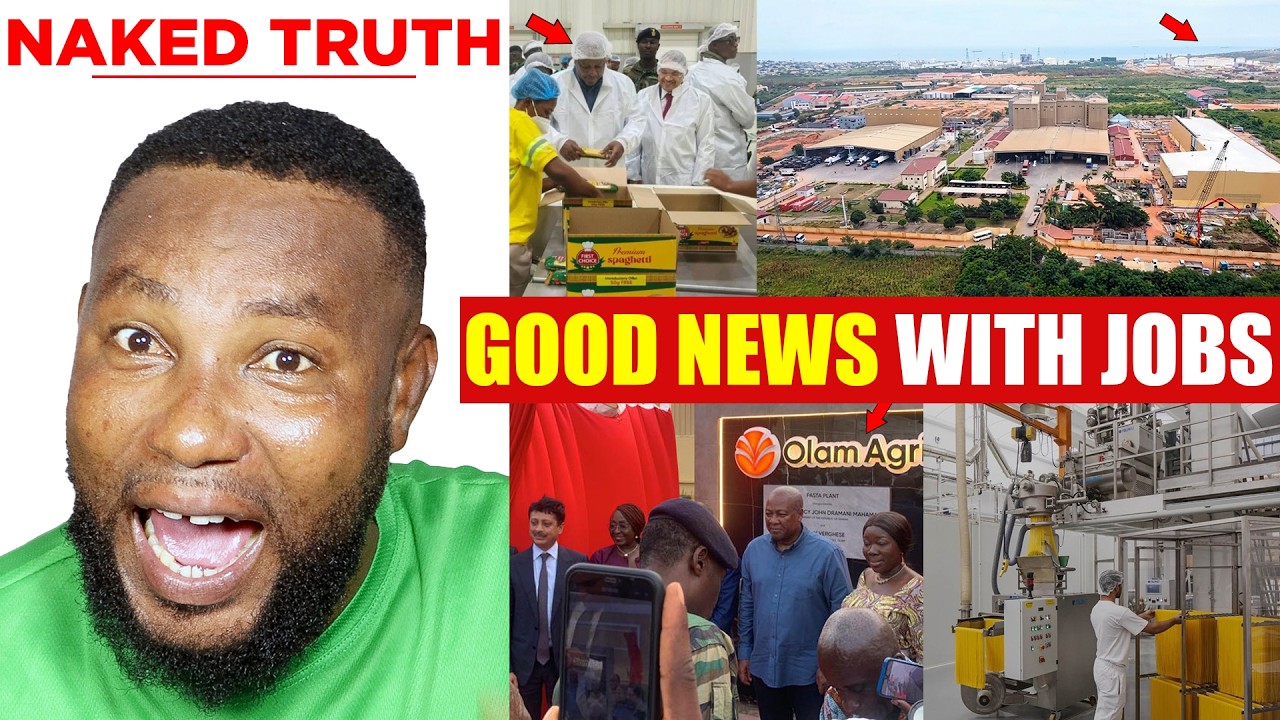 🔥Mahama Opens Pasta Factory Under 24-Hour Economy! First pasta manufacturing plant in Ghana, OLAM🚨