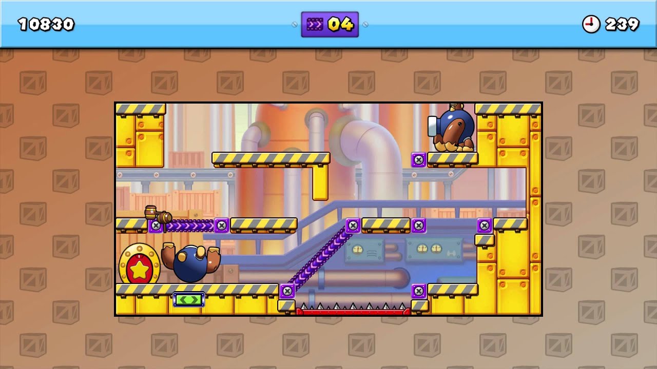 Mario Vs. Donkey Kong: Tipping Stars - World 3 Runaway Warehouse 100% Walkthough