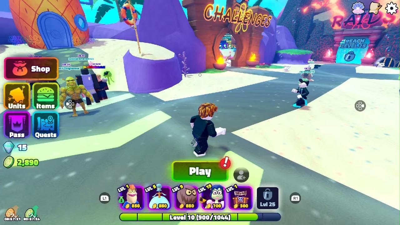 SpongeBob tower defence new account part 3