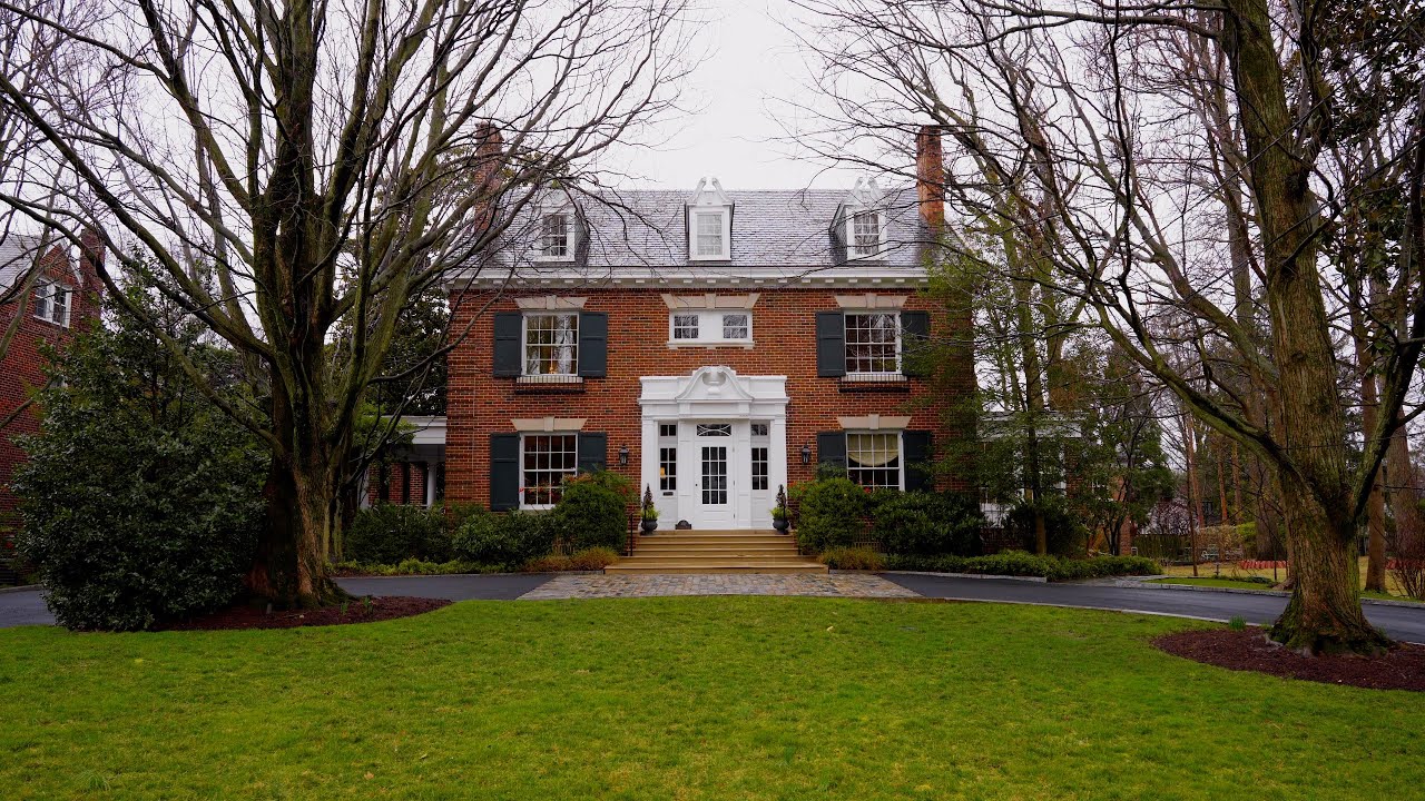 This stately Georgian home is one of the true “Grande Dames” of Chevy Chase, DC