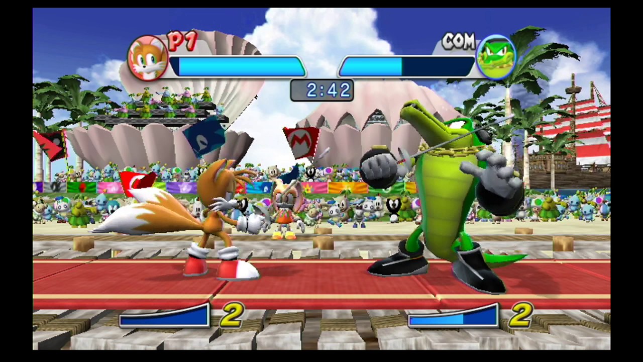 Mario and Sonic at the Olympic game all Dream Events with Tails