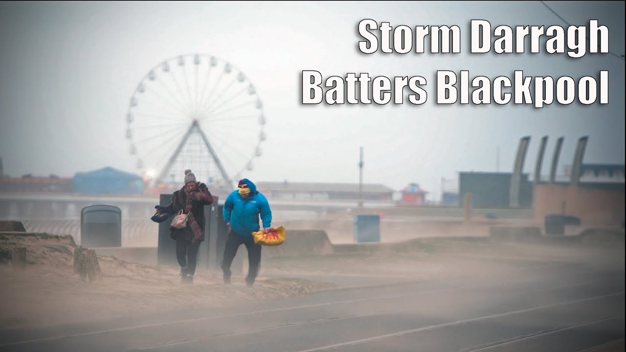 Sandblasted Blackpool Storm Darragh 🌊💨⚠️