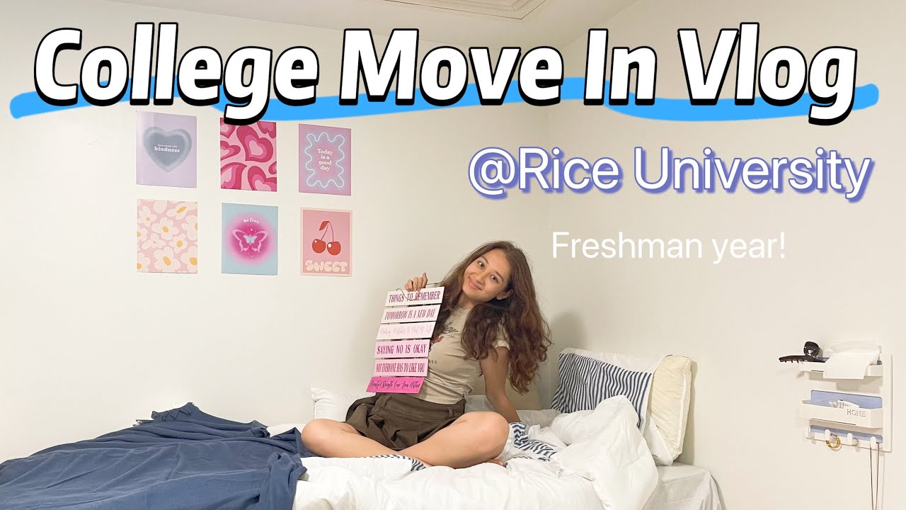 COLLEGE MOVE IN DAY VLOG @ Rice University 🥰