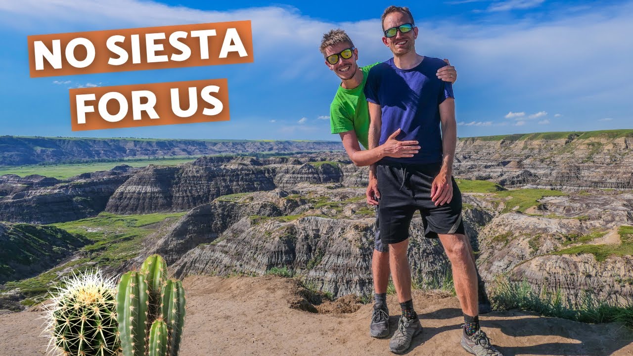 Drumheller (Visiting Canadian badlands with cacti and dinosaurs) | European husbands in Canada