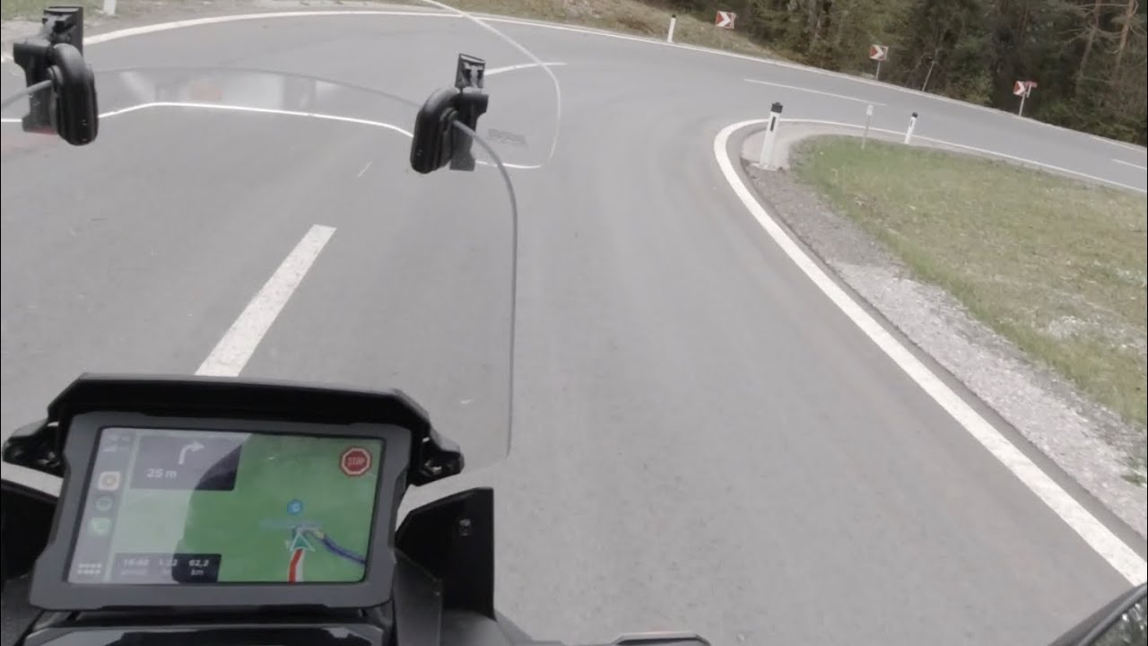 Africa Twin CRF 1100 DCT - 4K -Namlos to Stanzach (raw engine sound with legal Leo Vince); Namlostal