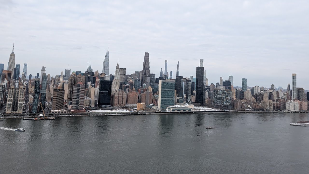 LIVECAM, New York City, Manhattan Skyline, East River, Feb 16, 2026 #newyorkcity #manhattan