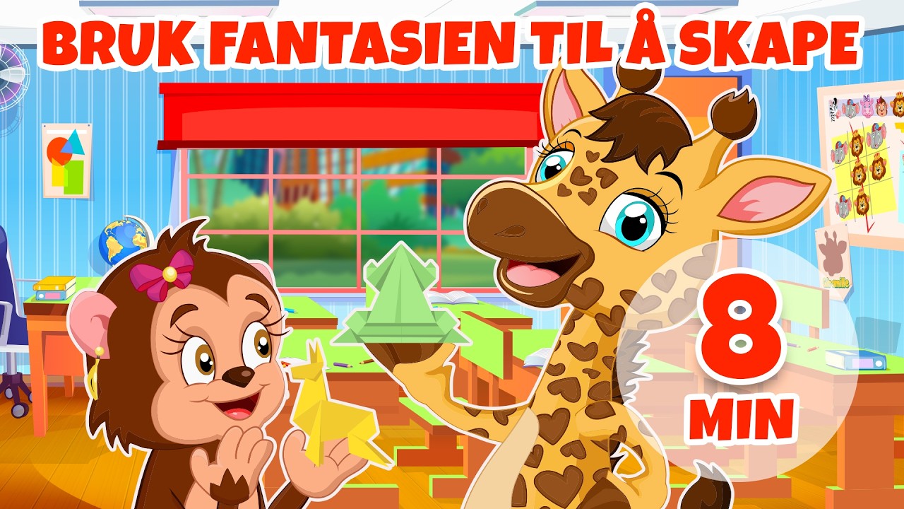 Bruk fantasien til å skape – 8 min Giramille | Barnerim og barnesanger