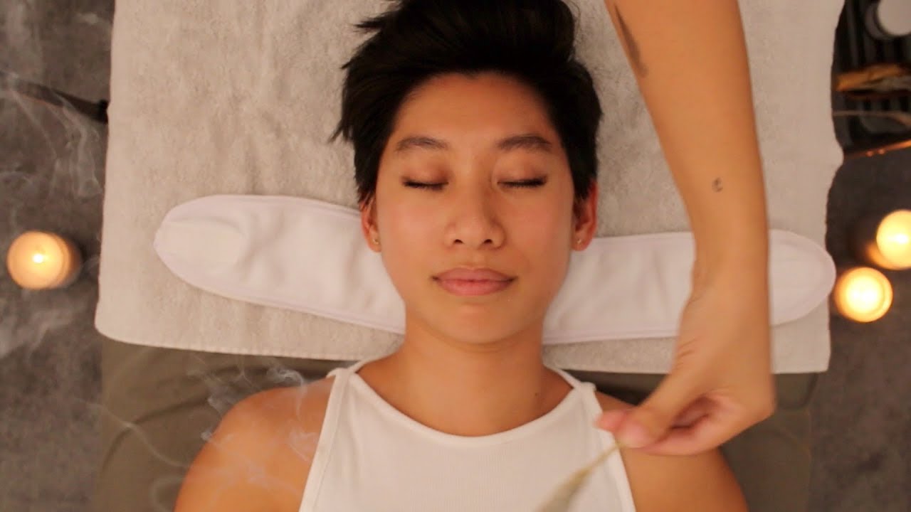ASMR Facial with Whispers & Sounds • deep relaxation and sleep