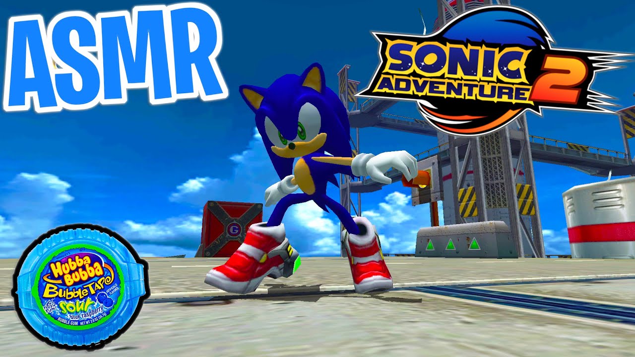 ASMR Gaming 😴 Sonic Adventure 2 Relaxing Gum Chewing 🎮🎧 Controller Sounds + Whispering 💤