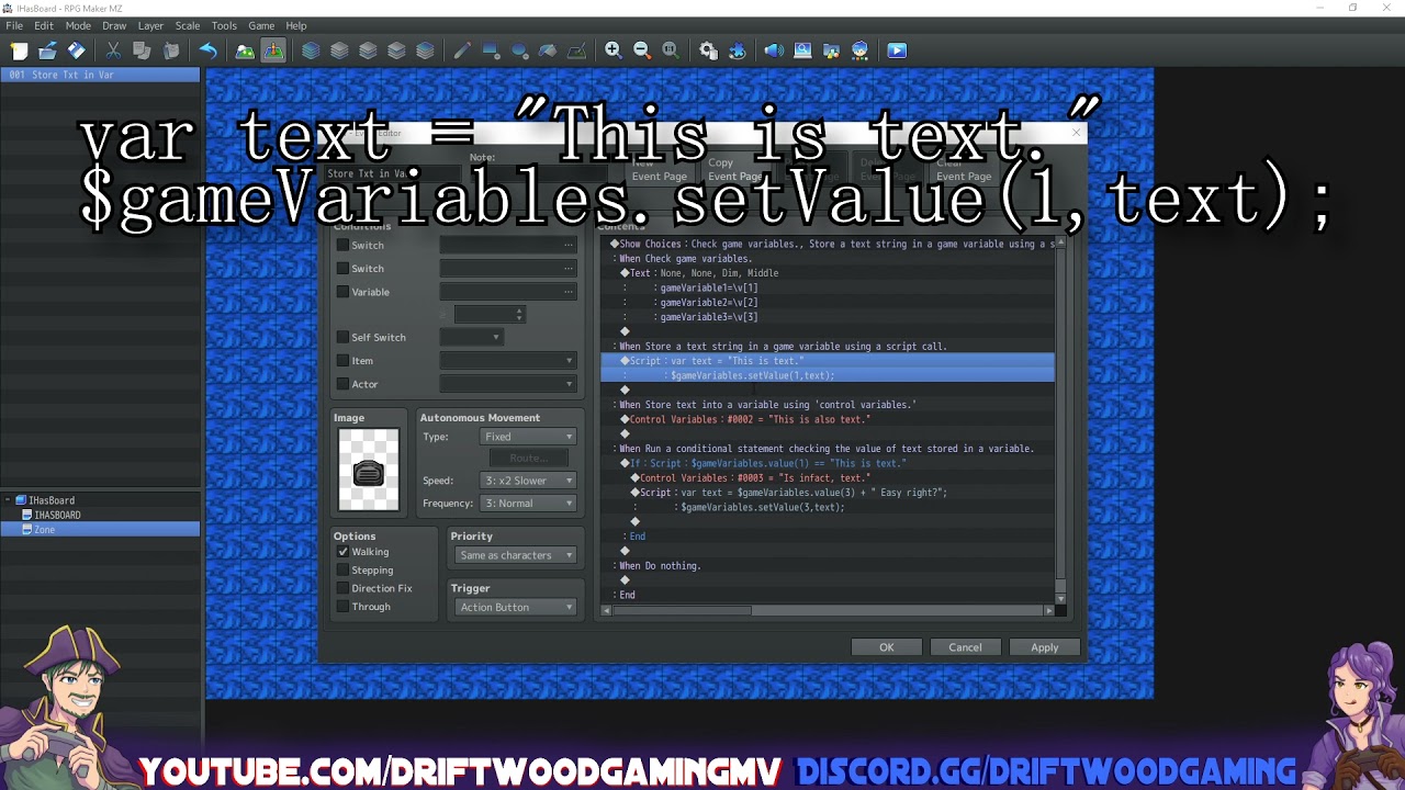 How to Store a Text String in a Game Variable RPG Maker MZ Tutorial