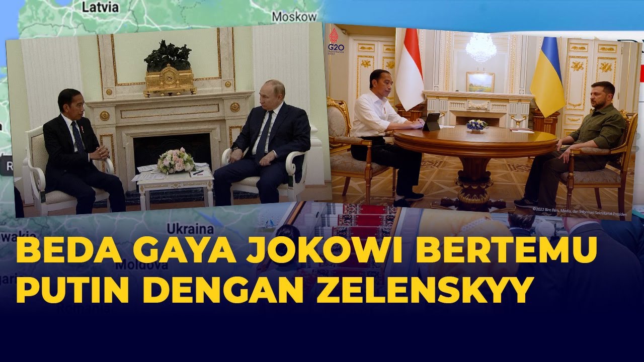 Beda Gaya Jokowi Bertemu Putin dengan Zelenskyy