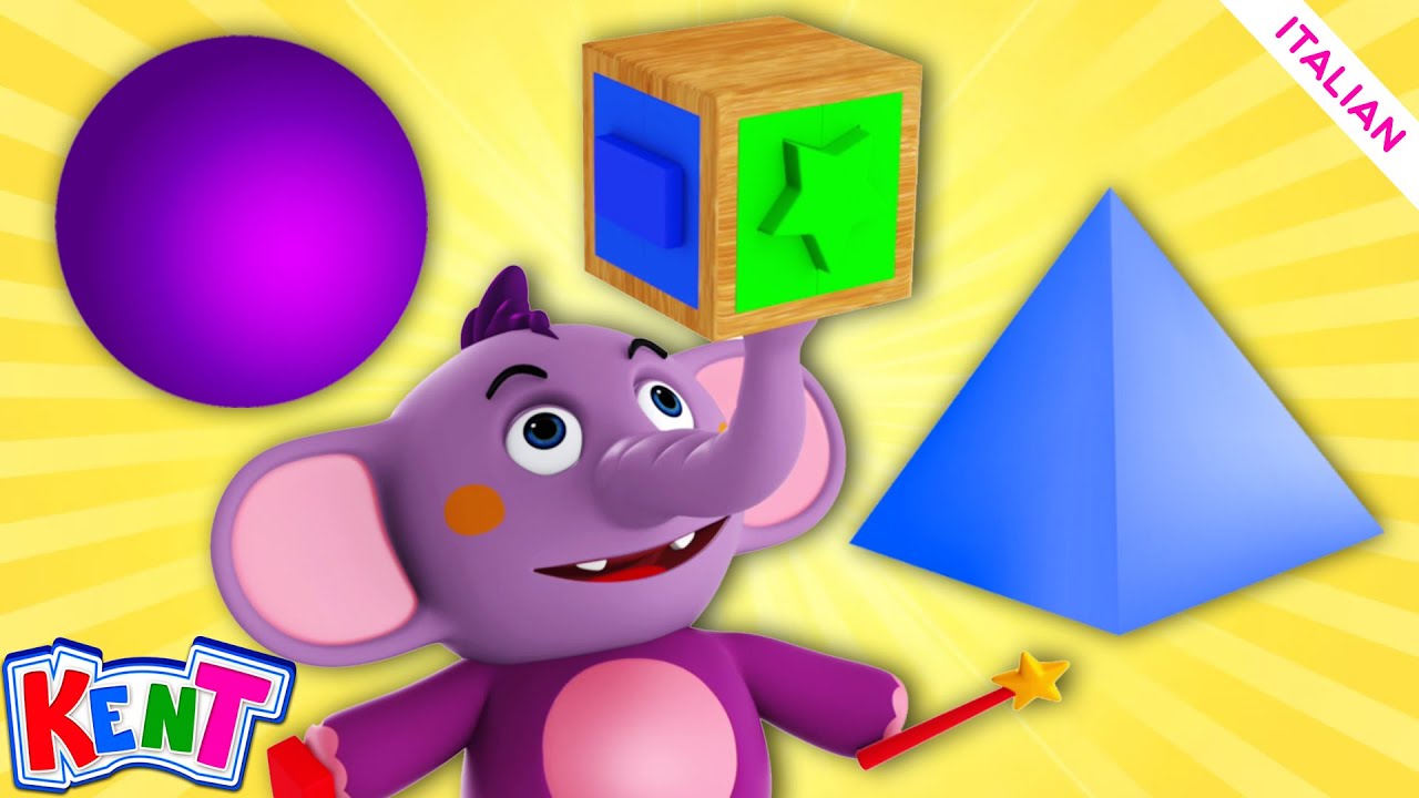 Kent l'elefante Italiano | Impara Le Forme | Cartone Animato Educativo Per Bambini