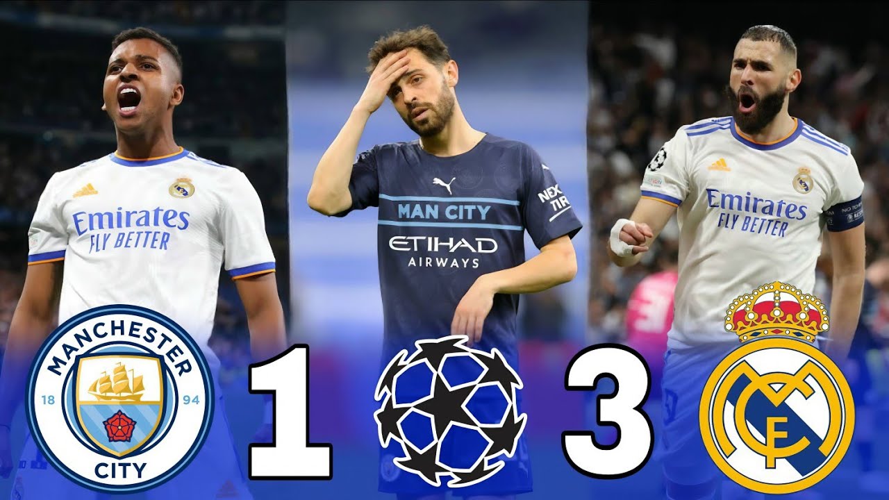 ريمونتادا مستحيلة 👀🔥 ريال مدريد ومانشستر سيتي 3-1 دوري ابطال اوروبا 2022 ~ جنون عصام الشوالي 🔥