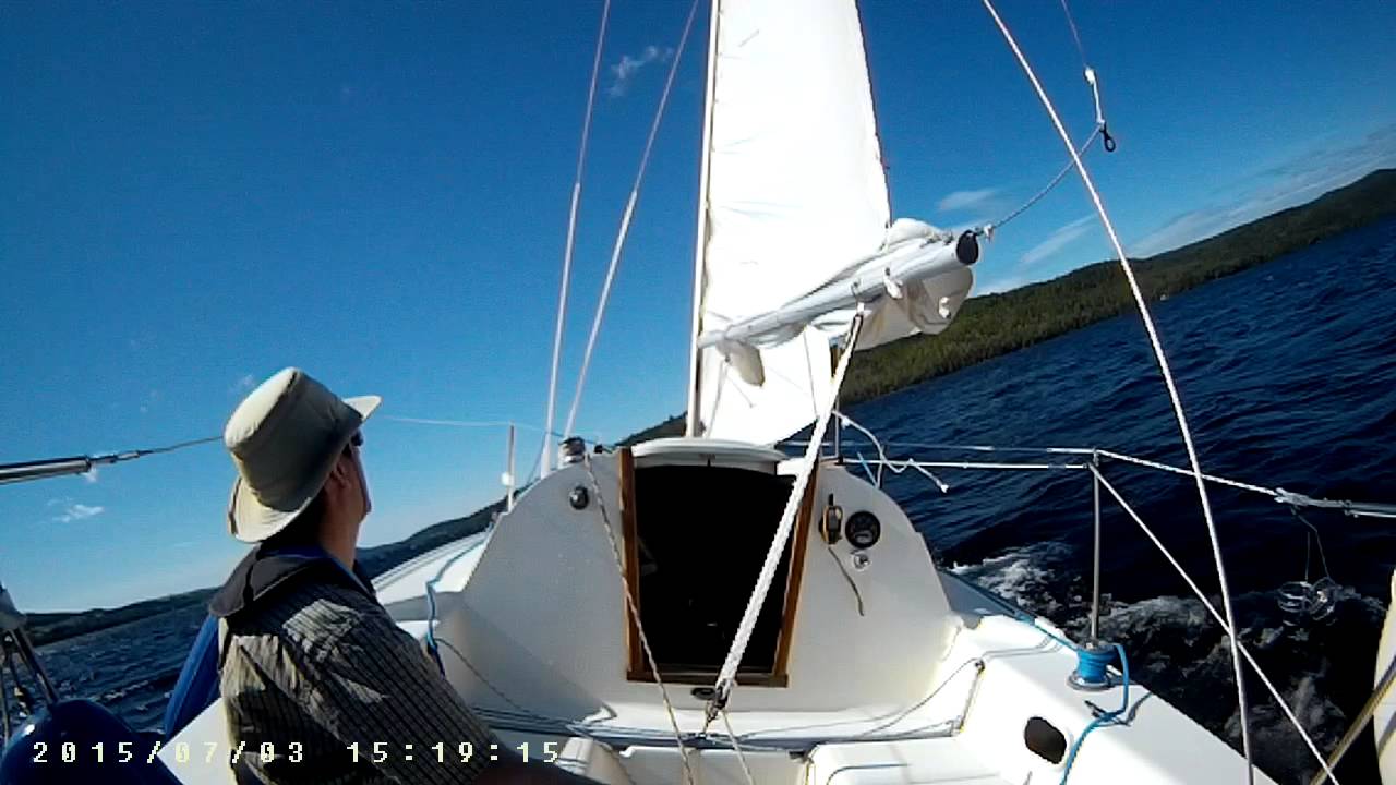 Winch adapter test with a 20 kt wind on a Tanzer 26