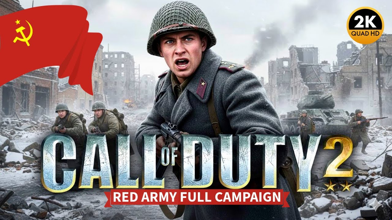 Call of Duty 2 Soviet Campaign Full Walkthrough | Part 1 | Stalingrad (2K 60FPS No Commentary)