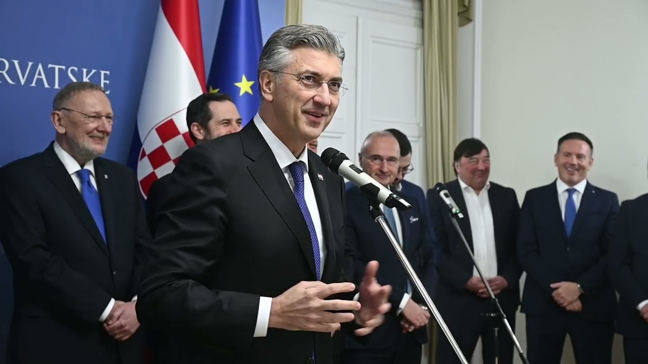 Prijem za hrvatske rukometaše u Vladi RH povodom osvajanja brončane medalje