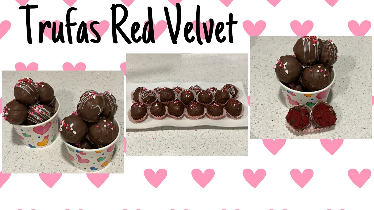 Trufas Red Velvet ♥️ Pasó a Paso Súper Fácil \\ Postres Para el 14 de Febrero ♥️