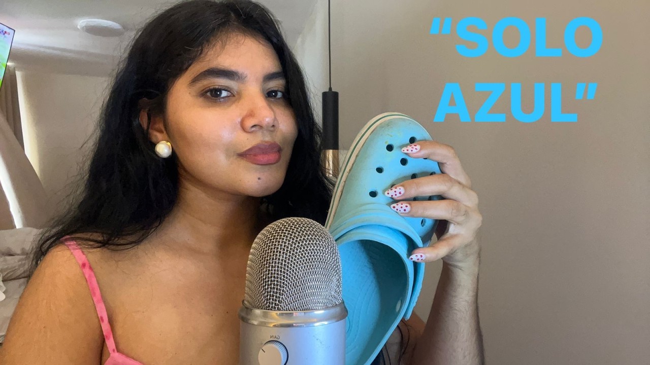 [ASMR] UNA SESIÓN DE TAPPING CON OBJETOS DE TONO AZUL !! #asmr #asmrtapping #tapping #tappingsounds 