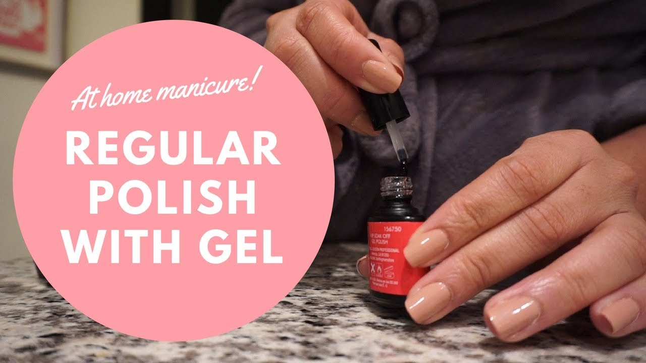 REGULAR POLISH WITH GEL TOP COAT