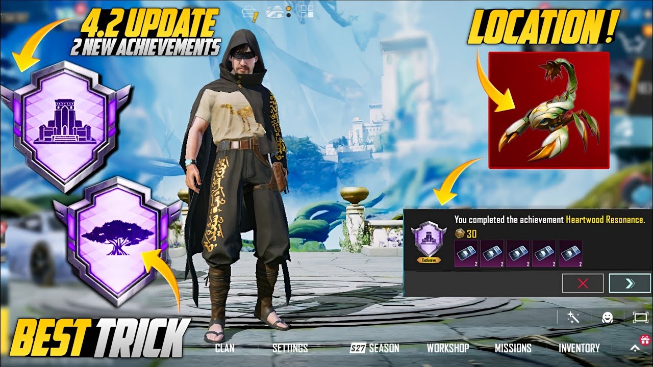 How To Complete ( Purifications End ) ( HeartWood Resonance ) Achievements In 4.2 Update | PUBGM