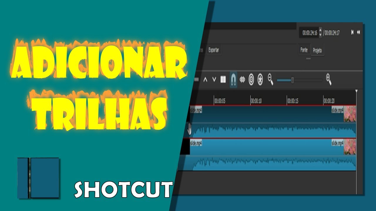 Como Adicionar Trilhas de Áudio e Vídeo no Shotcut