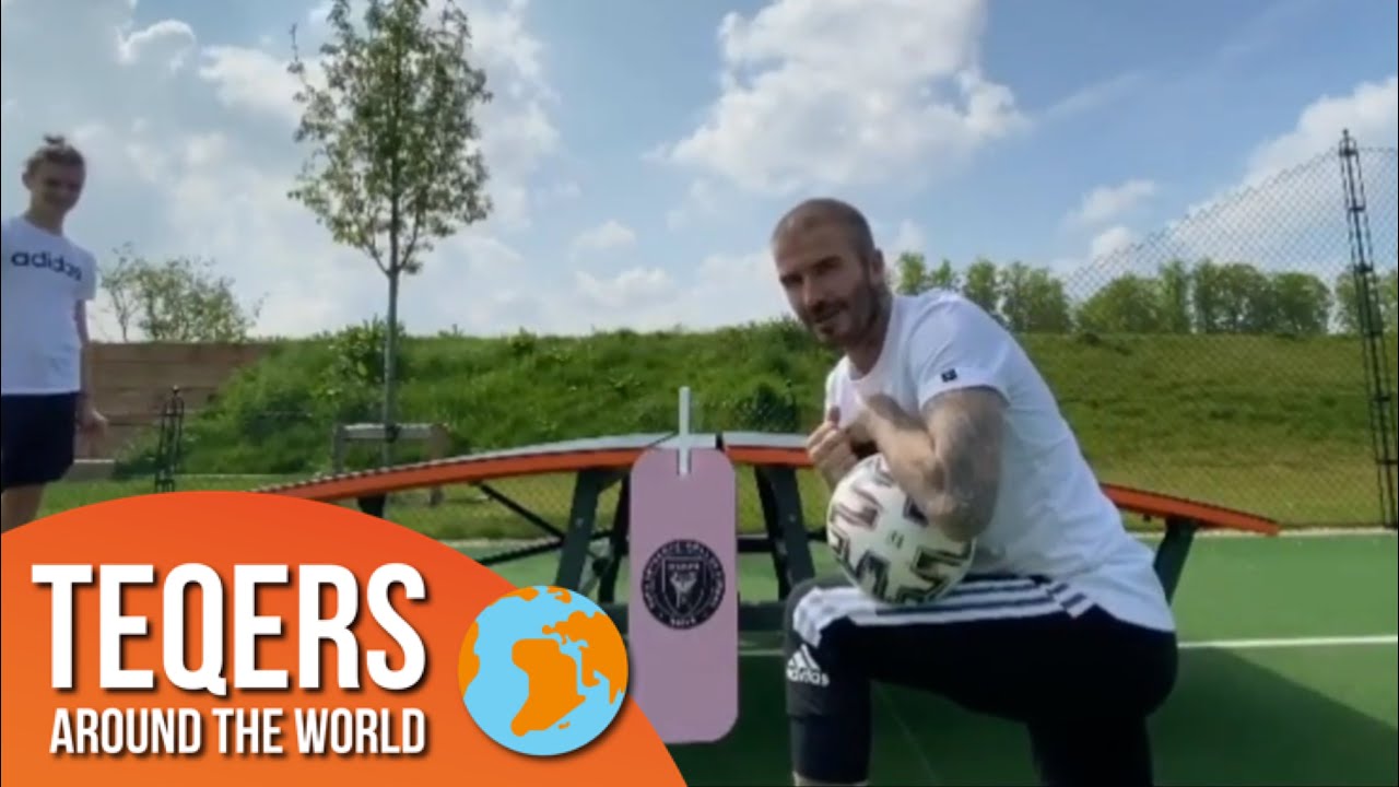 David Beckham and Romeo Beckham - EPIC TEQBALL BATTLE!