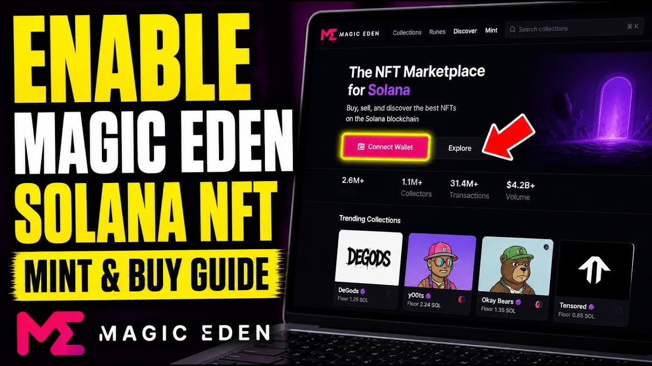 How to enable Magic Eden for Solana NFT minting and buying - Beginner Guide