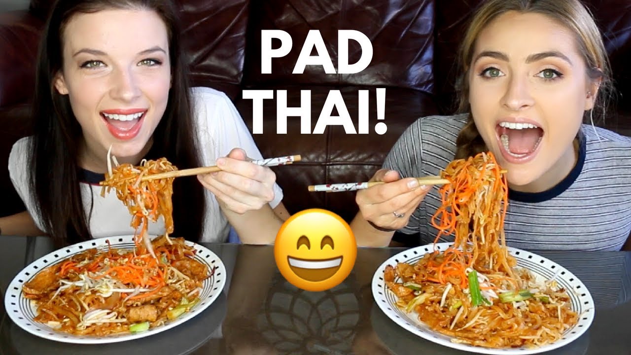 PAD THAI NOODLES! vegan mukbang | Mukbang Monday