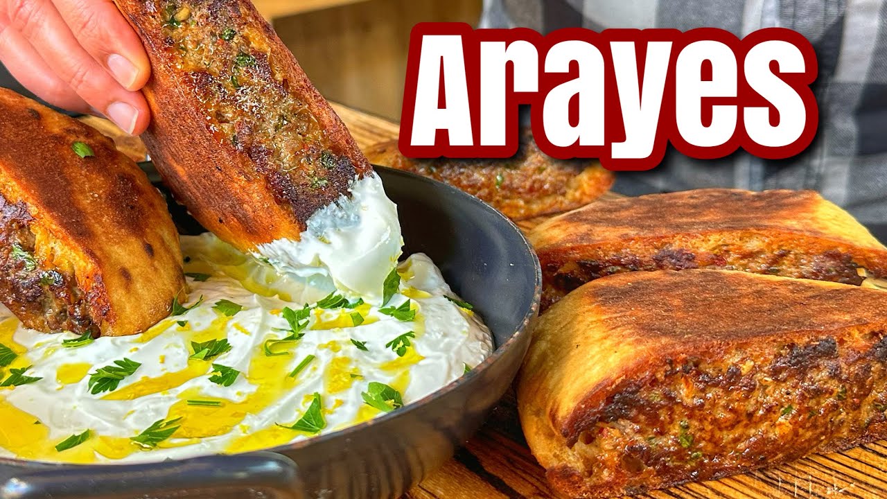 Arayes - mit Hackfleisch gefülltes Pita-Brot - Westmünsterland BBQ