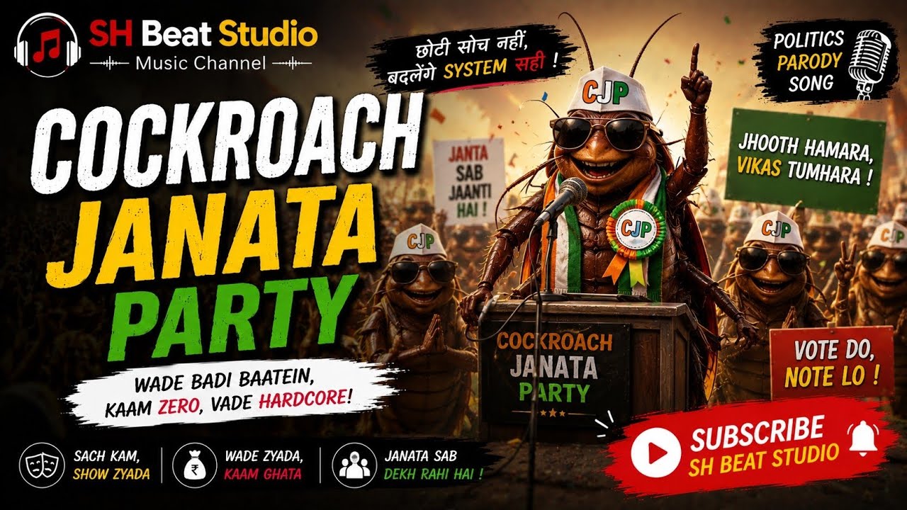 Cockroach Janata Party 🪳 | Funny Political Parody Song | Official Music Video | SH Beat Studio
