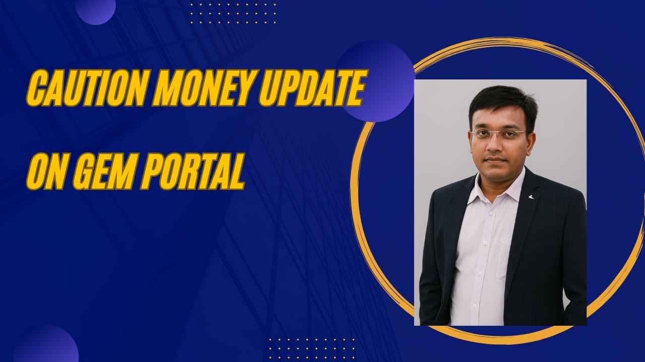 Update for Caution Money on GeM Portal