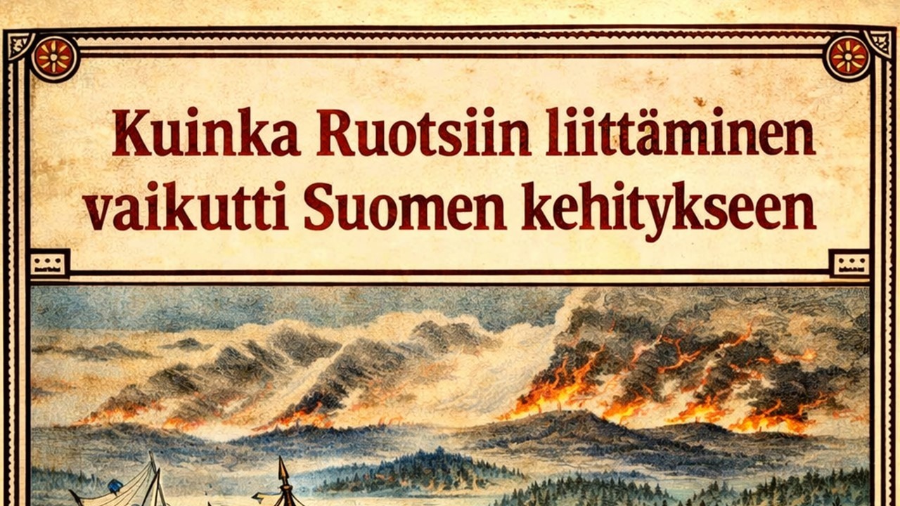 Kuinka Suomen liitt&auml;minen Ruotsin valtakuntaan vaikutti Suomen ja suomalaisen kulttuurin kehitykseen