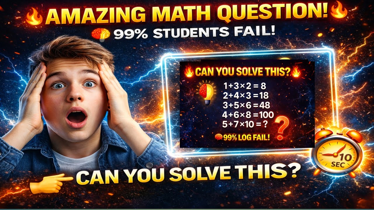 Challanging question math reasoning| mind boster series solve time only10 sec|| solve question live