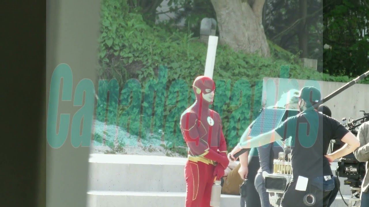 The Flash episode 7x17 (150th ep) with Grant Gustin, Danielle Panabaker, and Jessica Parker Kennedy