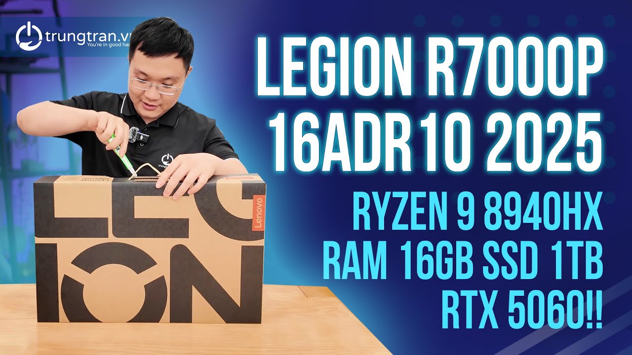 Kh&aacute;m ph&aacute; si&ecirc;u phẩm Lenovo Legion R7000P 16ADR10 2025 Ryzen 9 8940HX RAM 16GB SSD 1TB RTX 5060!!