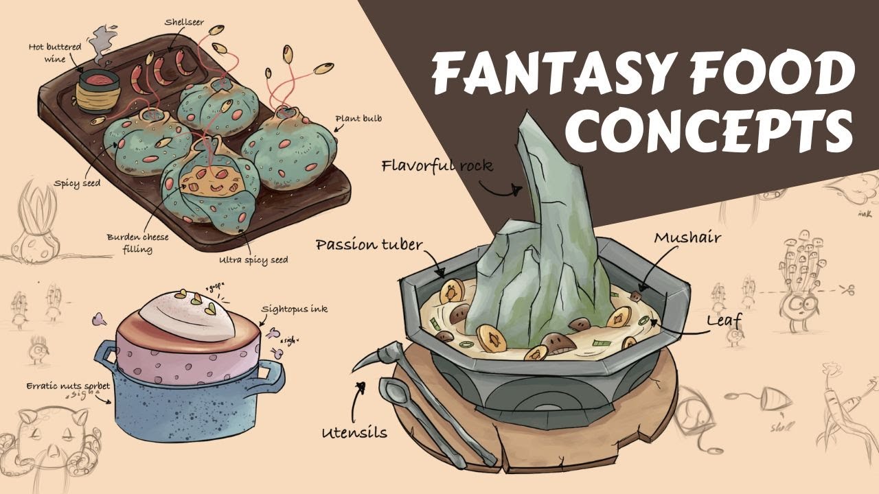 Designing a Fantasy Course Meal – Concept Art Worldbuilding