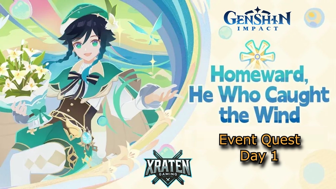🌬️ Genshin Impact — Homeward: He Who Caught the Wind | Day 1 Quest Playthrough 🍃✨