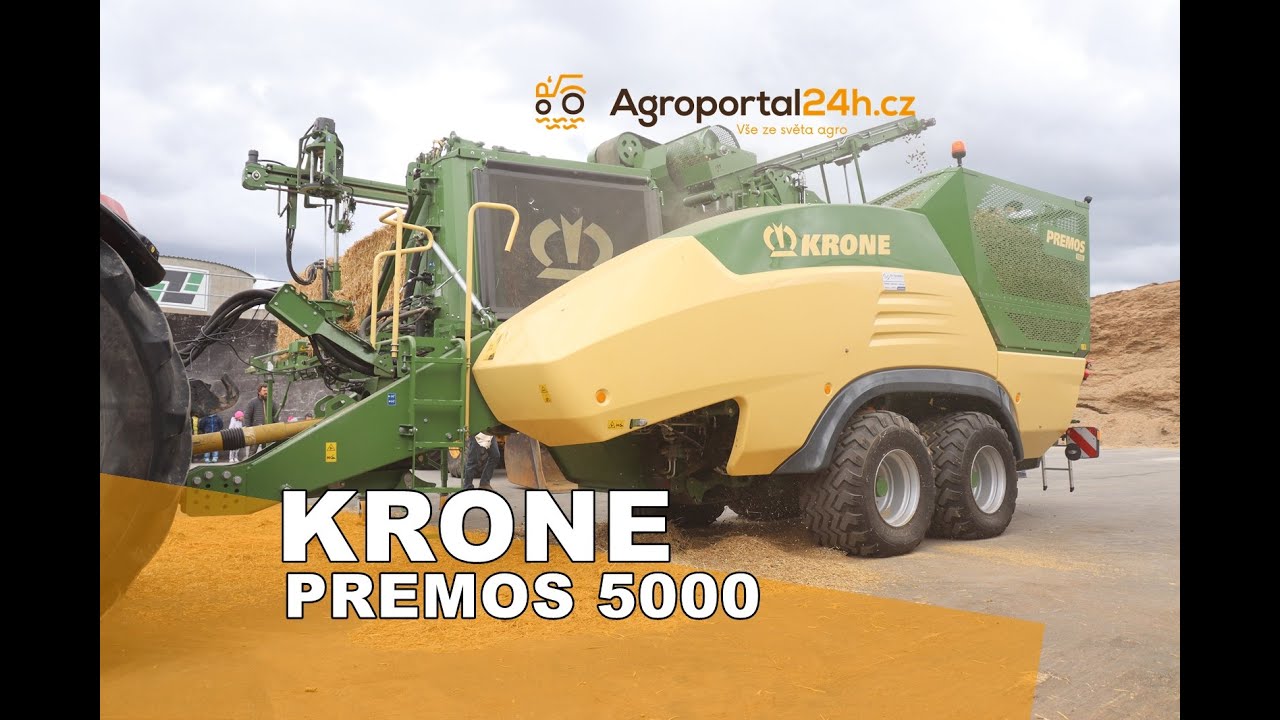 KRONE Premos 5000 poprvé v Česku: Ze slámy vyrobí pelety přímo na poli nebo farmě