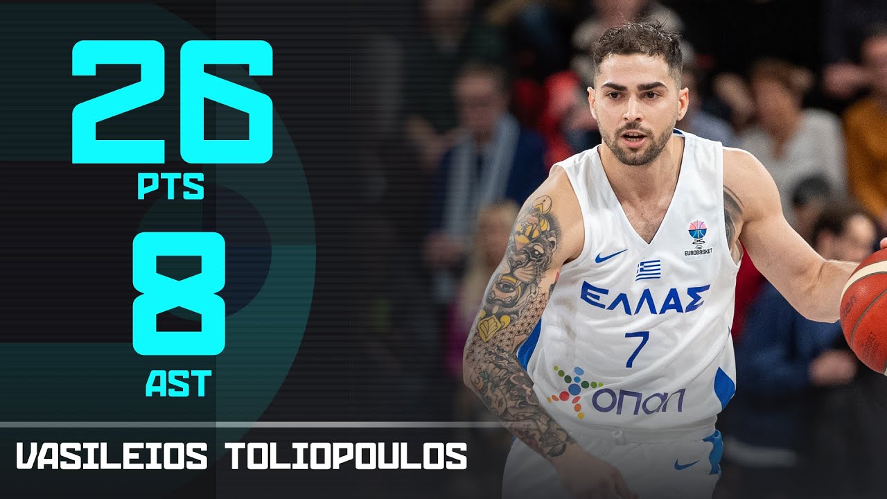 Vasileios Toliopoulos with a career-high for Greece! FIBA #EuroBasket 2025 Qualifiers